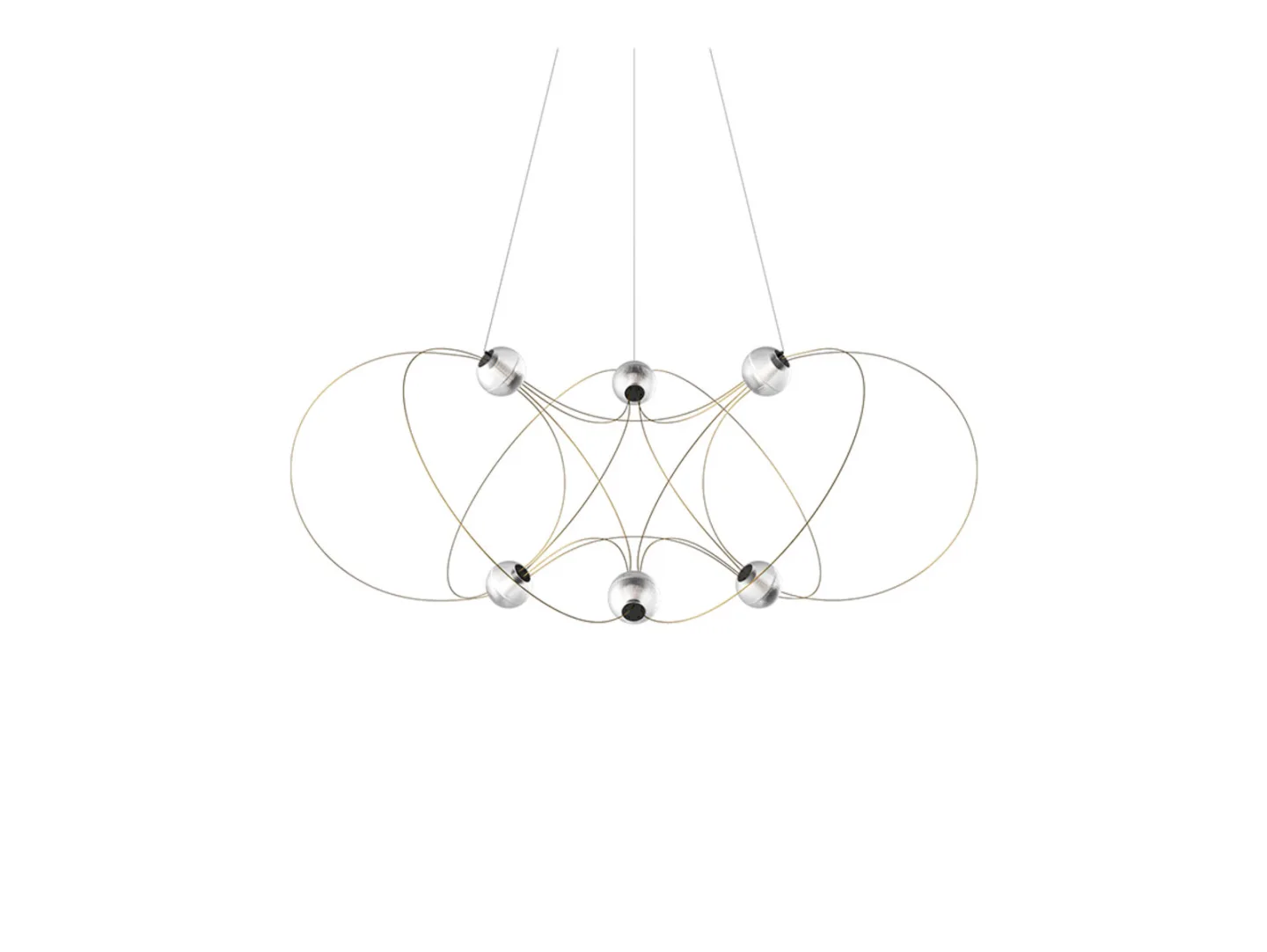 Munari 6 Pendelleuchte Gold - DCW - Wohnzimmer - Metall