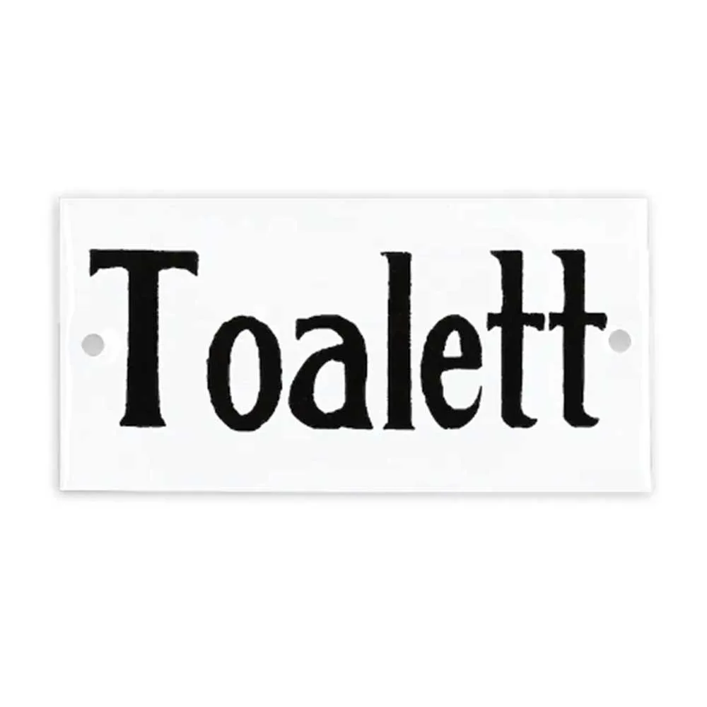 Skylt TOALETT 9 x 4,5 cm