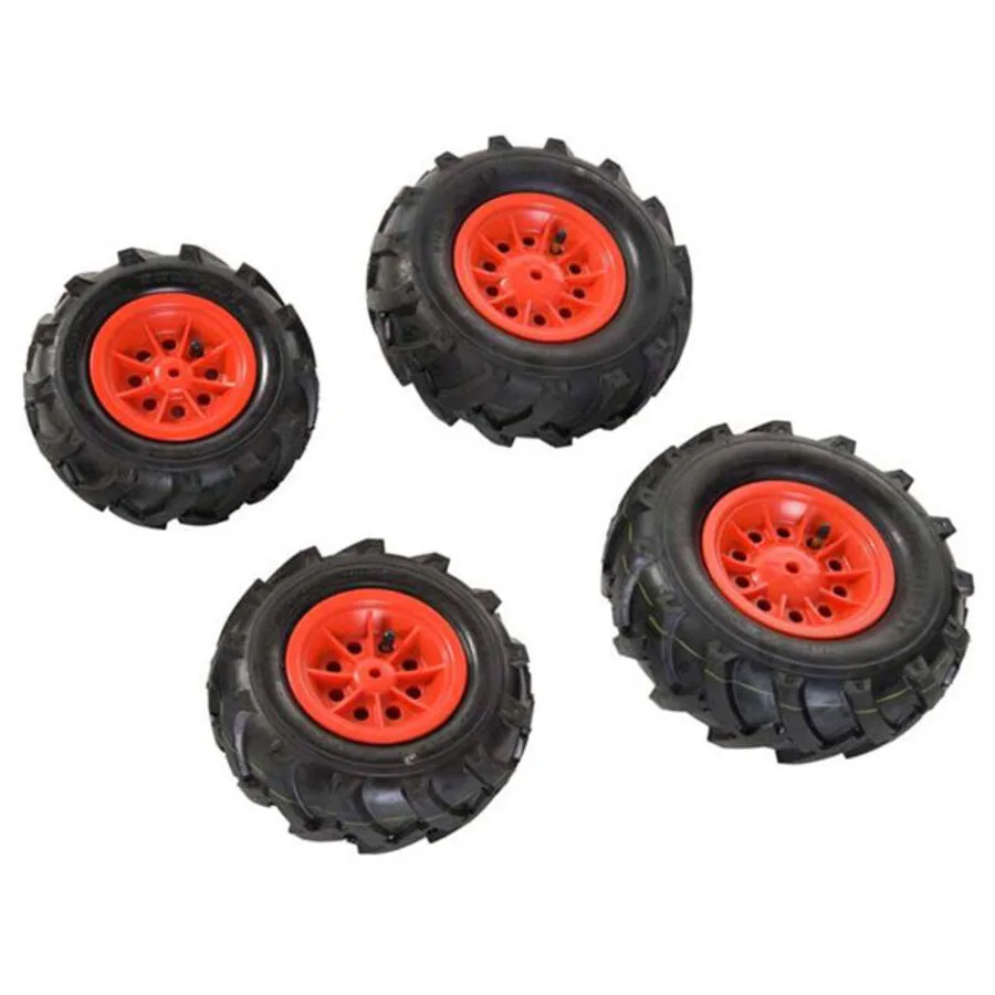 Luftreifen-Kit 260x260/325x110 Rolly Toys Schwarz Kunststoff - Farbe: Schwarz/Rot - Material: Gummi/Kunststoff