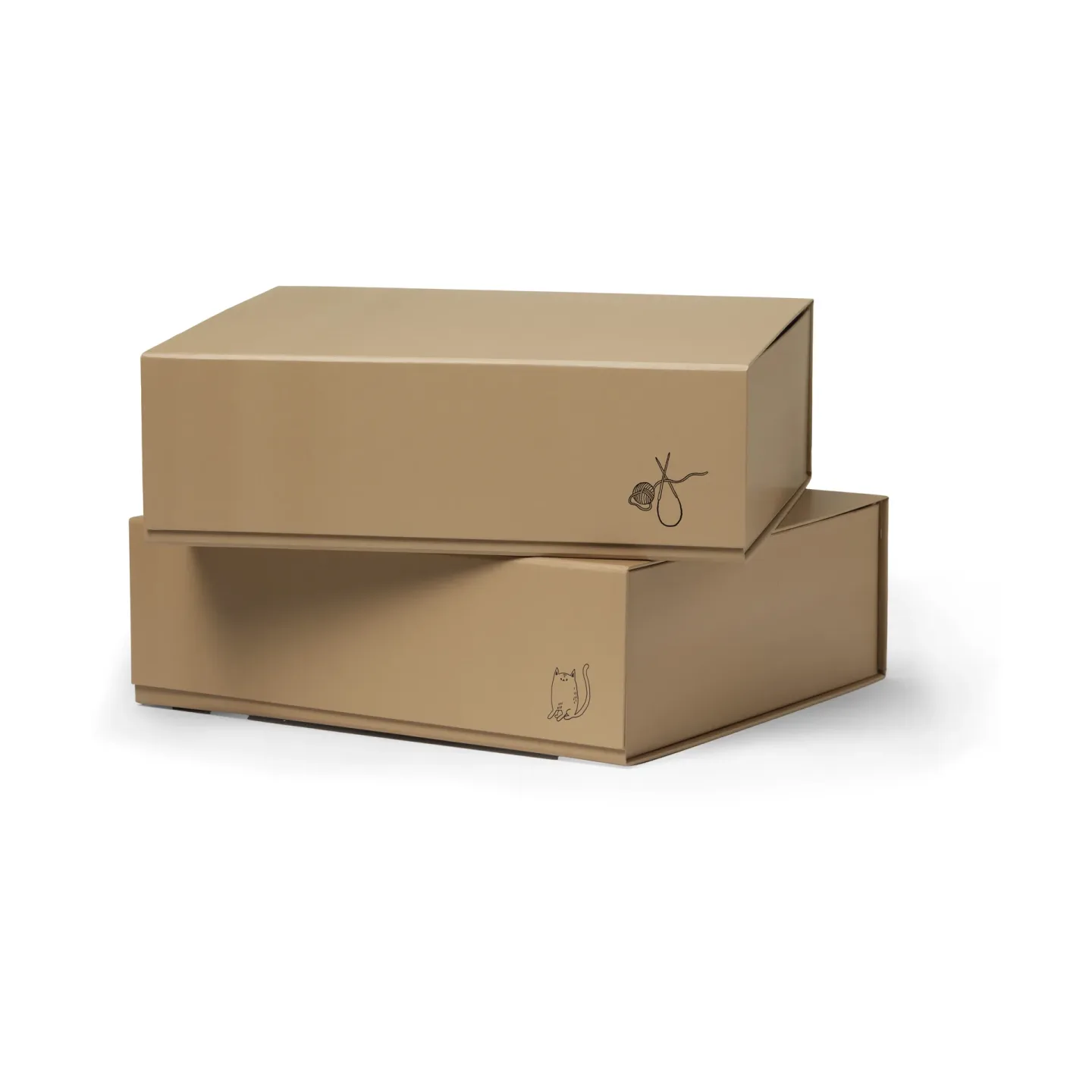 TÔNN furniture Pac box förvaringsbox TÔNN x MAJASBOK Mocca, 32,5x10,5x30 cm, 2-pack