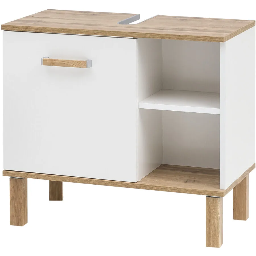 Waschbeckenunterschrank Luise Eiche Nachbildung Holzwerkstoff B 65 T 35 H 60 cm