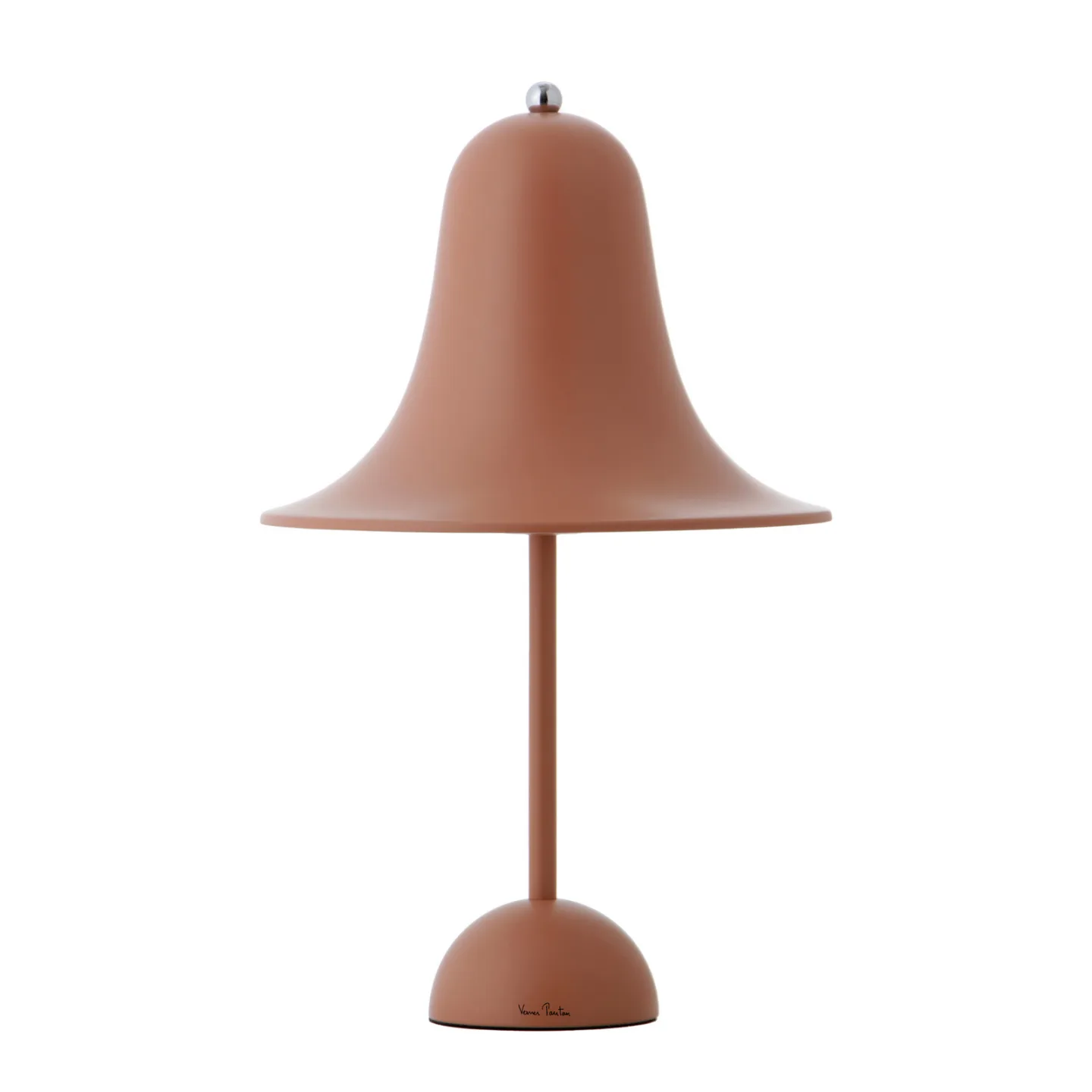 Pantop Tischleuchte Ø23 Matt Terracotta - Verpan - Wohnzimmer - Design - Metall - Mit Schirm