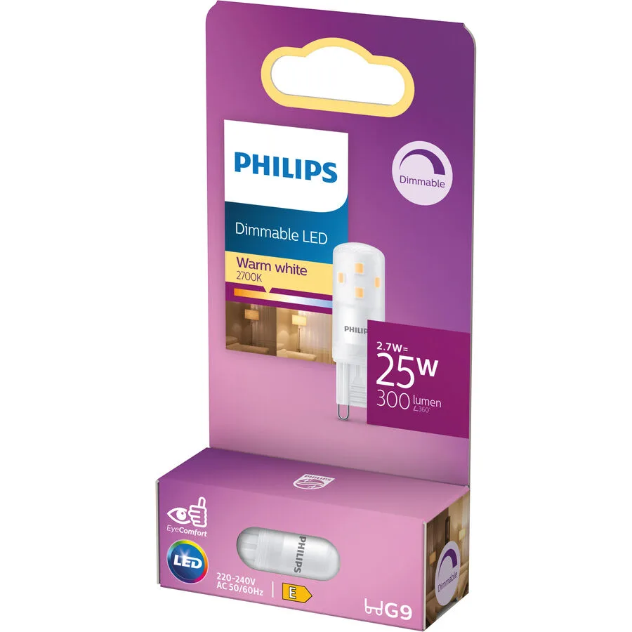Leuchtmittel Philips Kunststoff G9 2.7 W - Farbe: Weiss matt - LED - Lichtfarbe: Extra warmweiss - LED Leuchtmittel