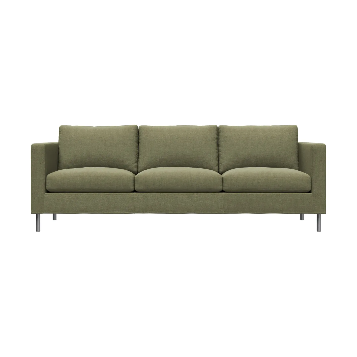 Fogia Alex 3-sits soffa Tyg Hiro Lightgreen-aluminiumben