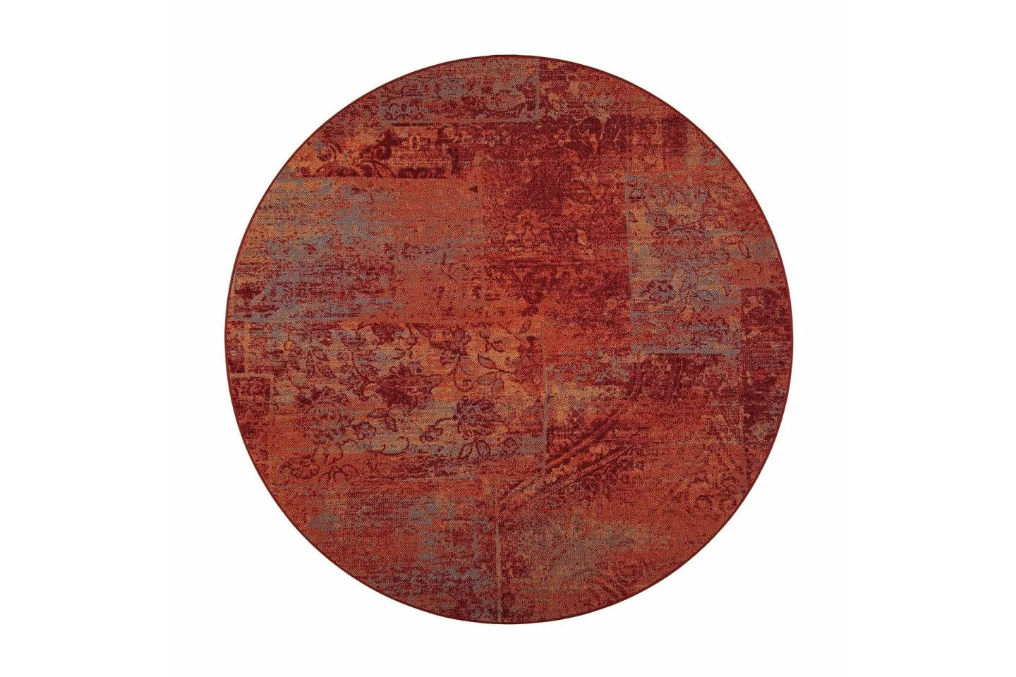Rustiikki Matta Rund 160 cm Röd-orange - Vm Carpet