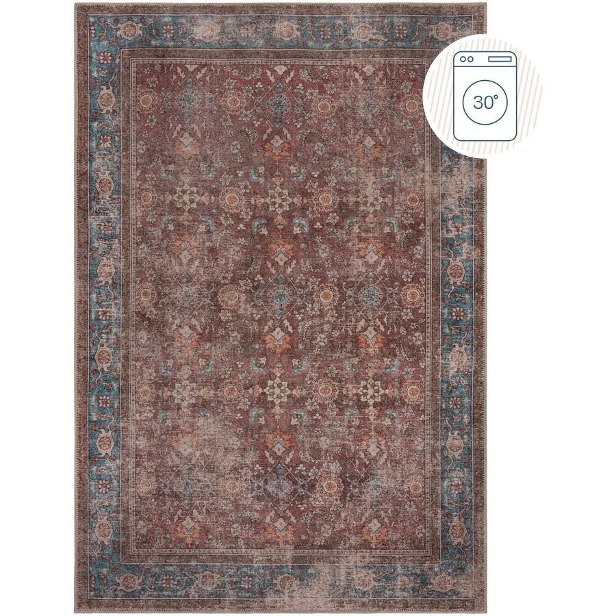 Teppich Vyku Rot Polyester 152 cm 230 cm - Farbe: natur