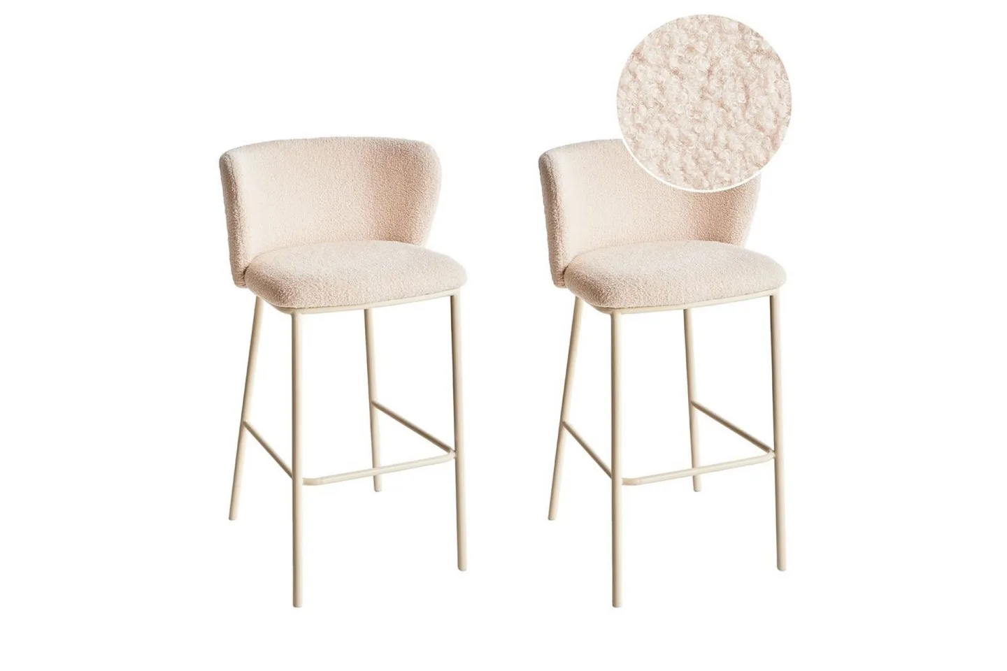 Barstol Mina II set om 2 Beige - Beige