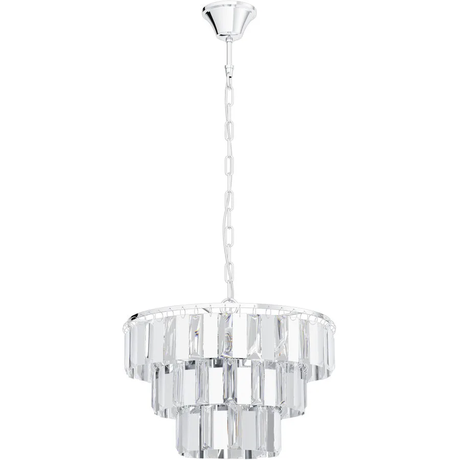 Eglo Pendellampe Erseka Grau Stahl 130 cm - Farbe: chrom