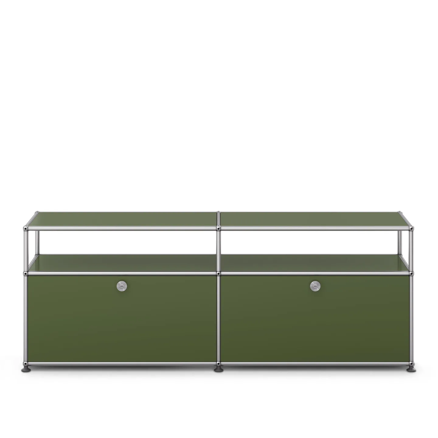 USM - USM Haller Sideboard O2 Olive Green - TV-bänkar - Fritz Haller & Paul Schärer - Grön - Metall