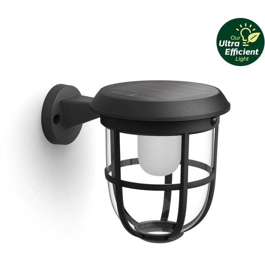 Solarlampe Philips Schwarz Kunststoff 17.5 cm 19.2 cm - LED - Lichtfarbe: Warmweiss - LED Energiesparlampen