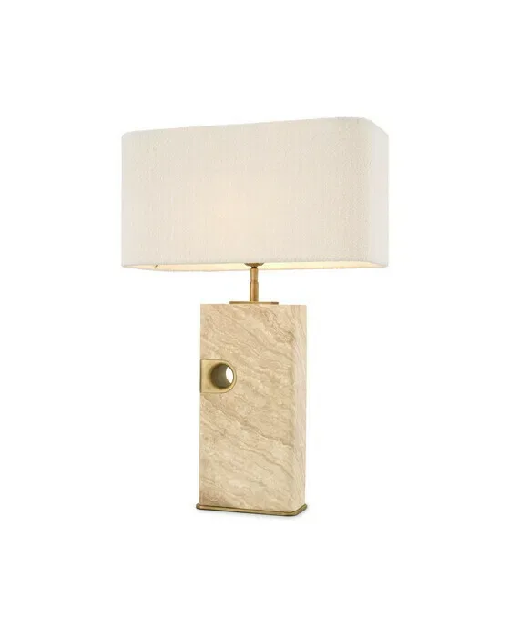 Sebago Table Lamp Travertine