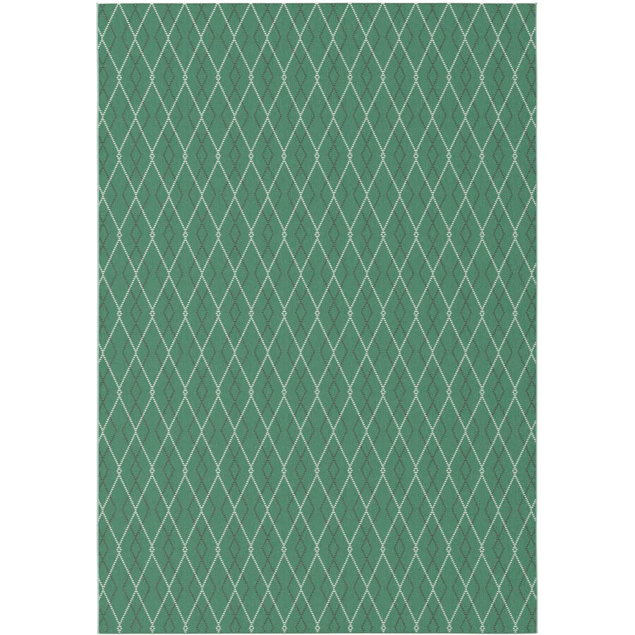 Outdoor-Teppich Star Grün Kunstfaser 80 cm 200 cm - Material: Polypropylen