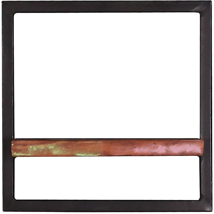 Wandregal South bunt, schwarz Altholz, Metall B 35 T 25 cm
