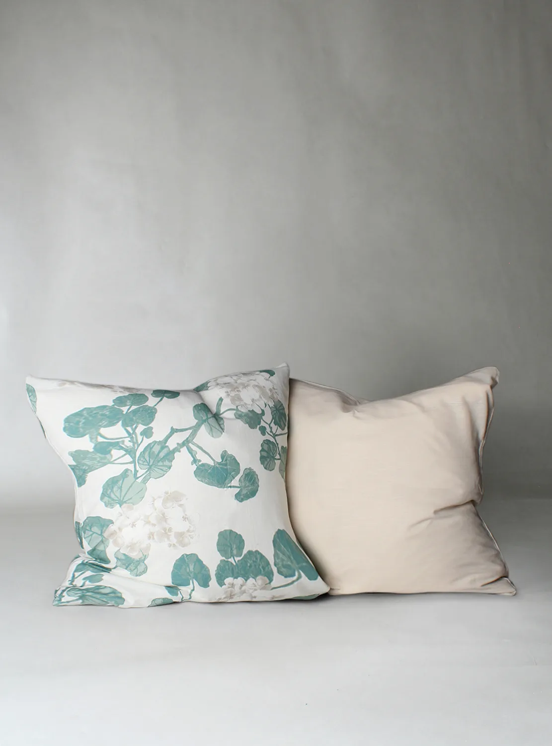 Putetrekk x 2 - Amara (beige) (Størrelse: 45 x 45 cm)
