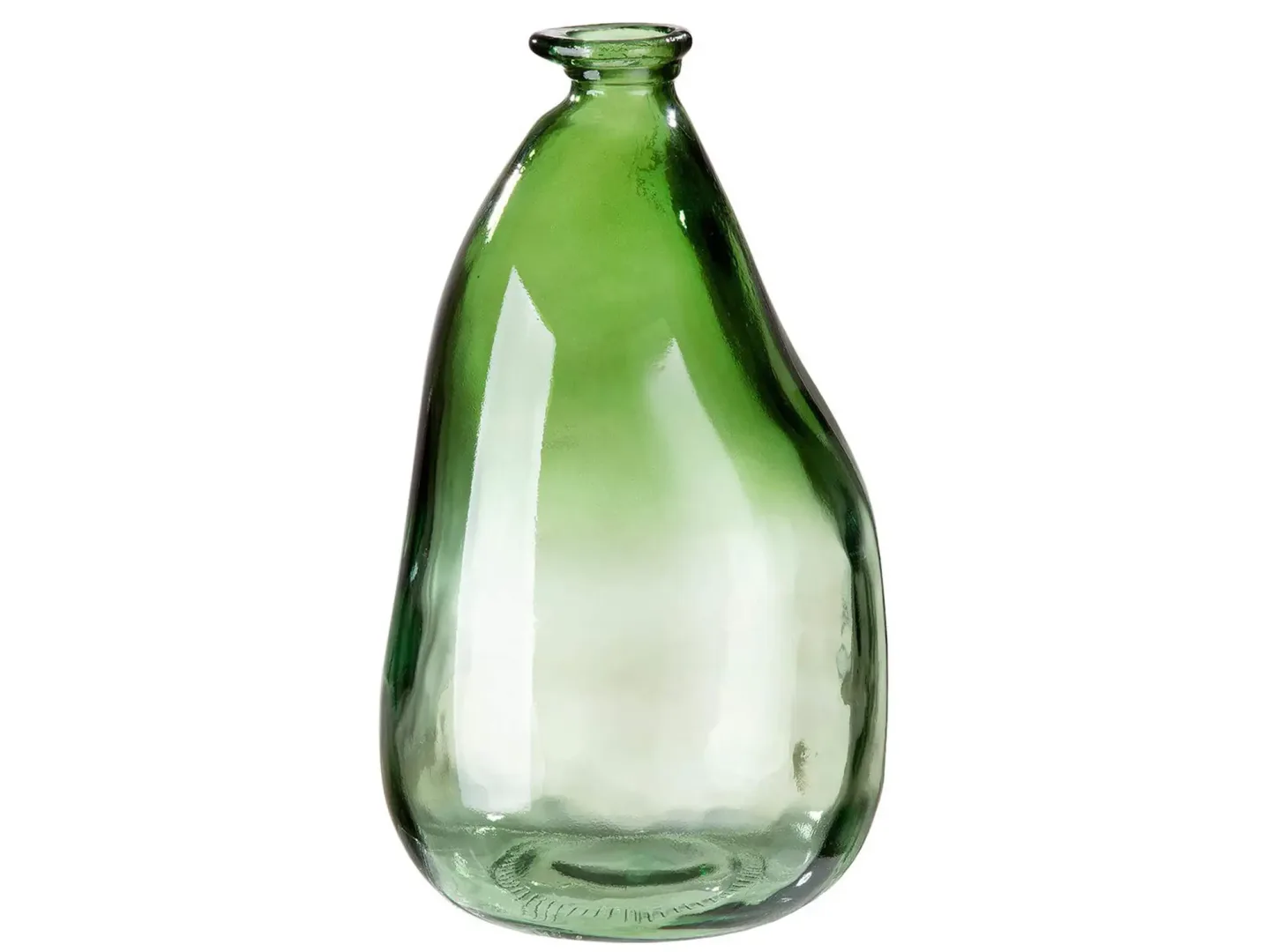 Gilde Vase Recycle Glas, Grün H: 36 cm | Schubiger Möbel