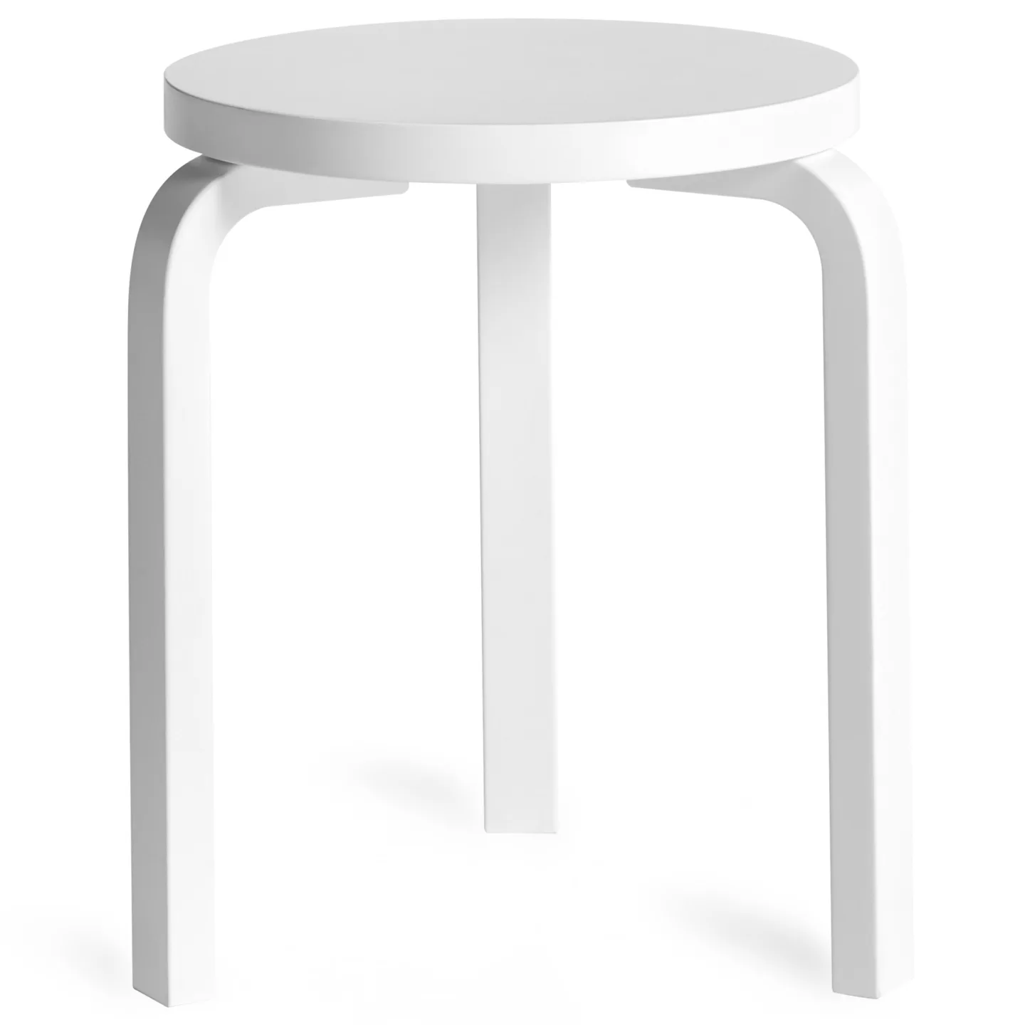Artek - Stool 60 sittpall vitlackad björk - Pallar - Alvar Aalto