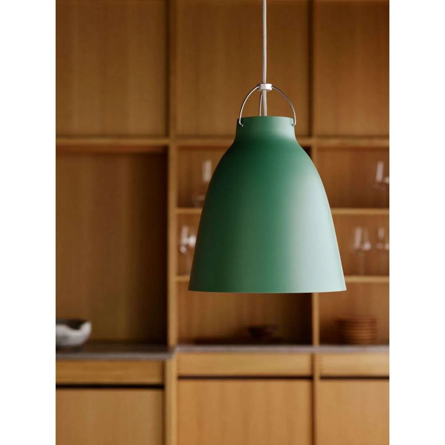 Caravaggio™ P1 Pendelleuchte Matt Patina Grün - Fritz Hansen - Wohnzimmer - Metall