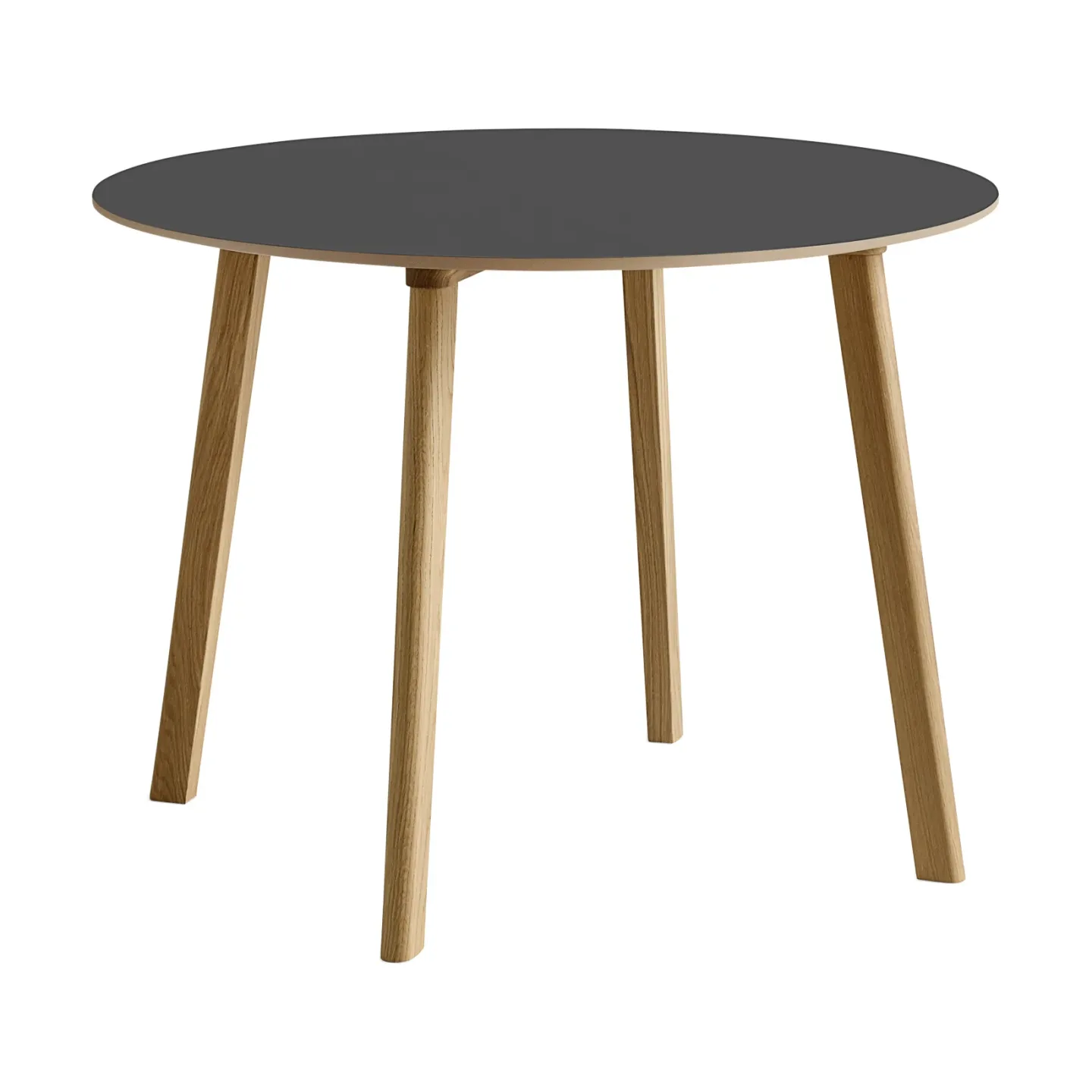 HAY CPH220 Deux 2.0 Tisch Ø98 cm Stone grey-lacquered oak