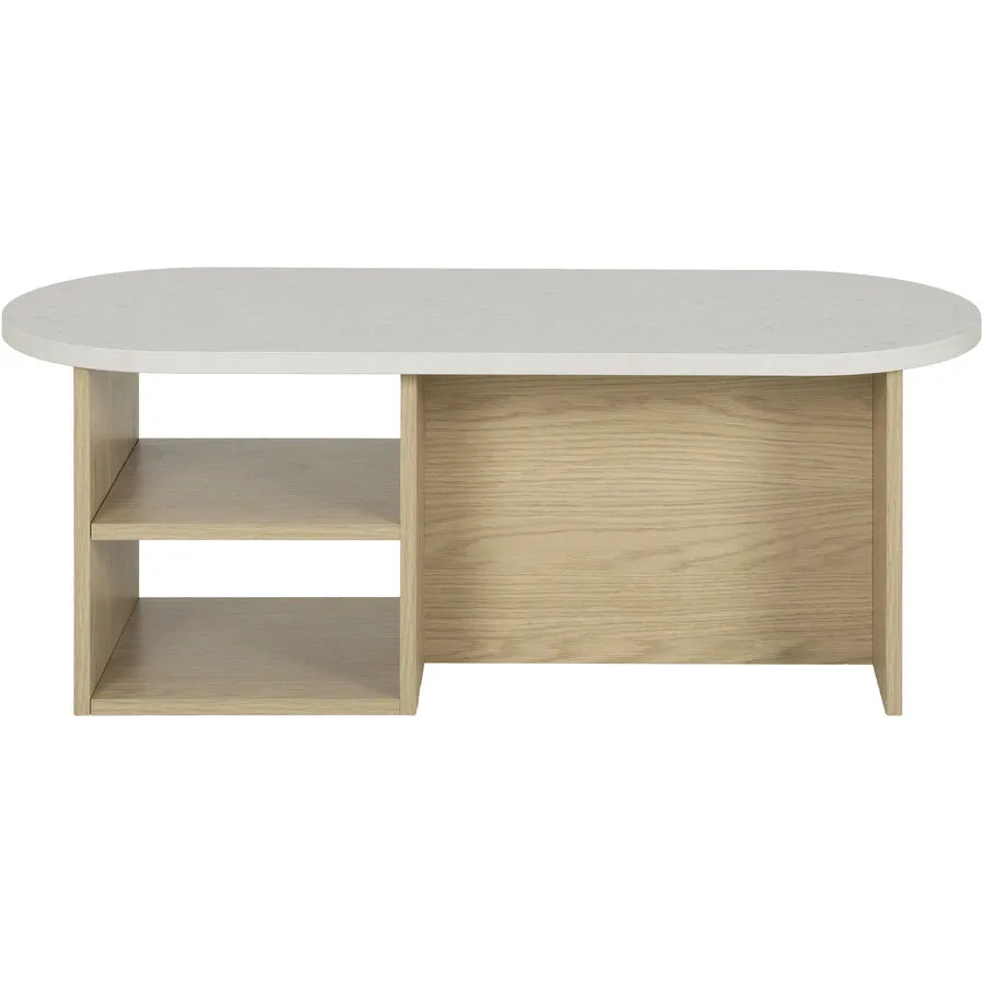 Bank Riol weiss/eiche Holzwerkstoff 40 x 106 cm