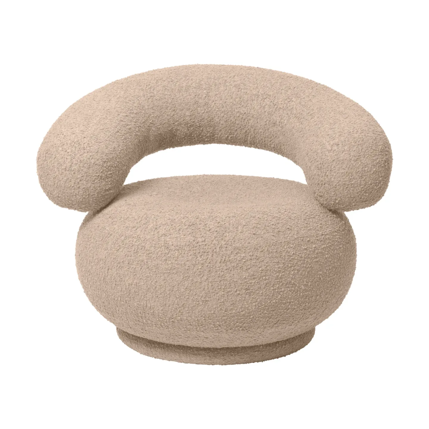 Ferm Living Orbo Lounge chair Sessel Raw bouclé - Natural