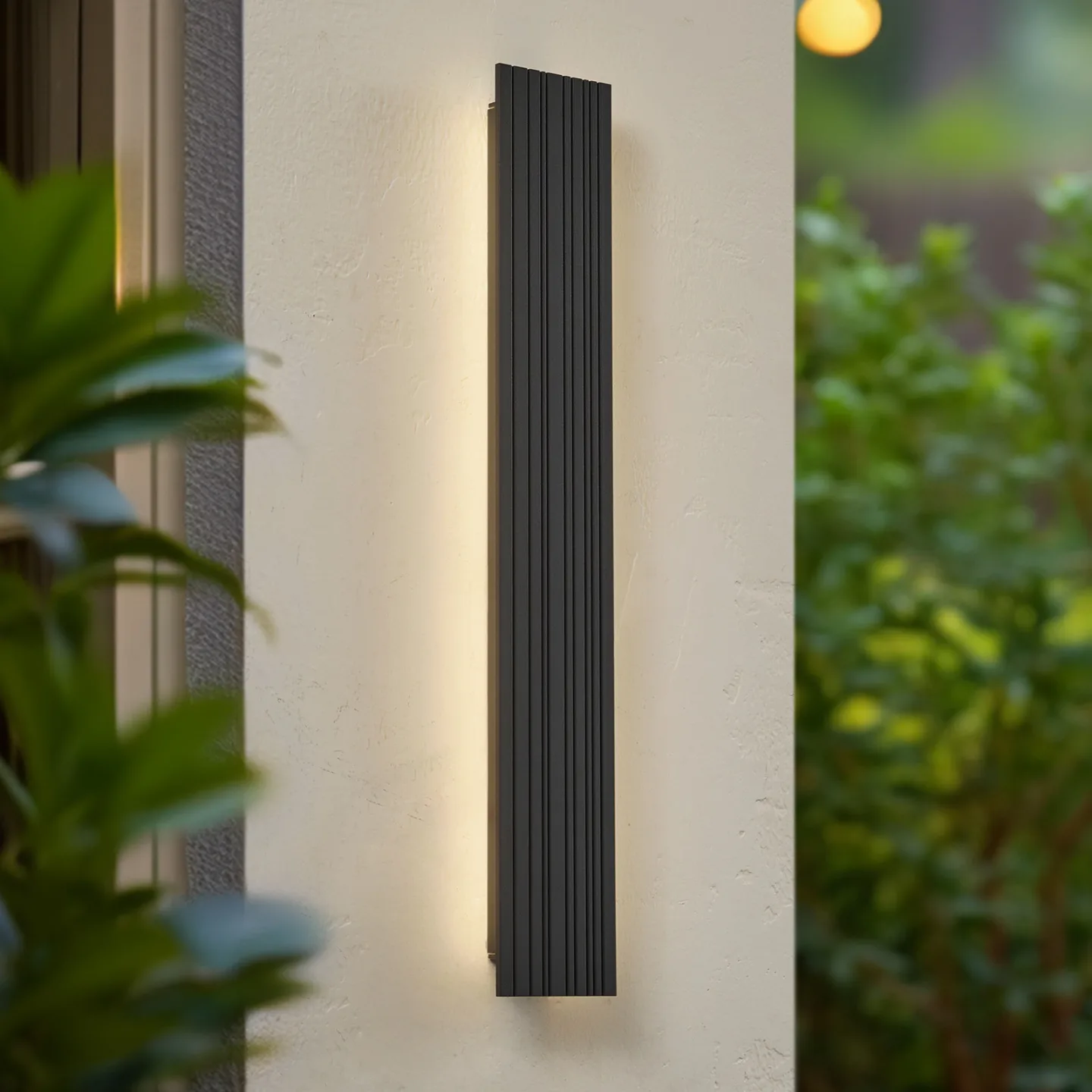 Melira LED-Außenwandleuchte, Länge 60cm, anthrazit - Lucande - Terrasse - Modern - Aluminium - Einflammig