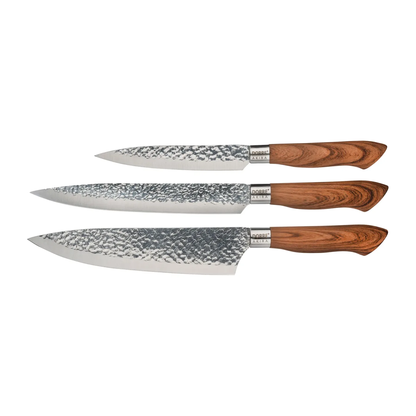 Dorre Akira Messerset Edelstahl 3 Messer Braun