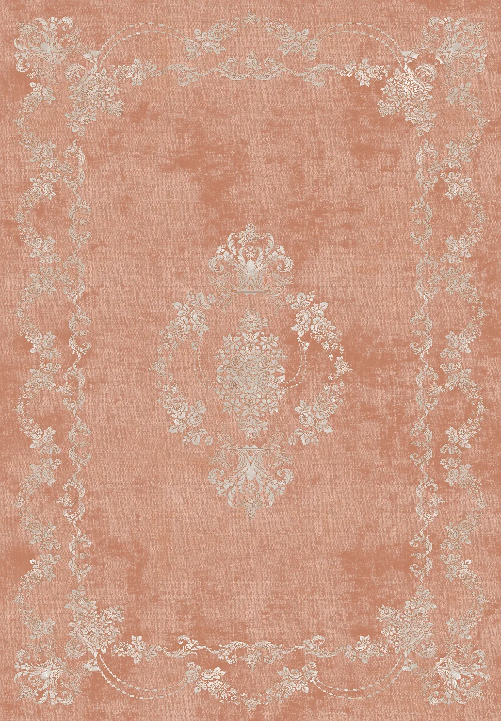 Wilton-teppe - Taknis (rosa) (Størrelse: 200 x 280 cm)