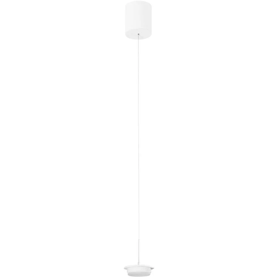 Pendellampe Cara Weiss Metall 9 cm 200 cm - LED - Lichtfarbe: Extra warmweiss - Helles Neutralweiss - LED Energiesparlampen