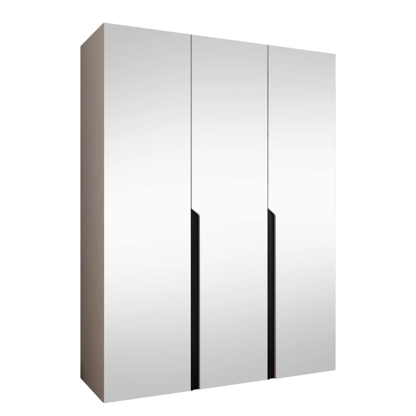 Milias Garderob med spegel 150x202 cm - beige / svart