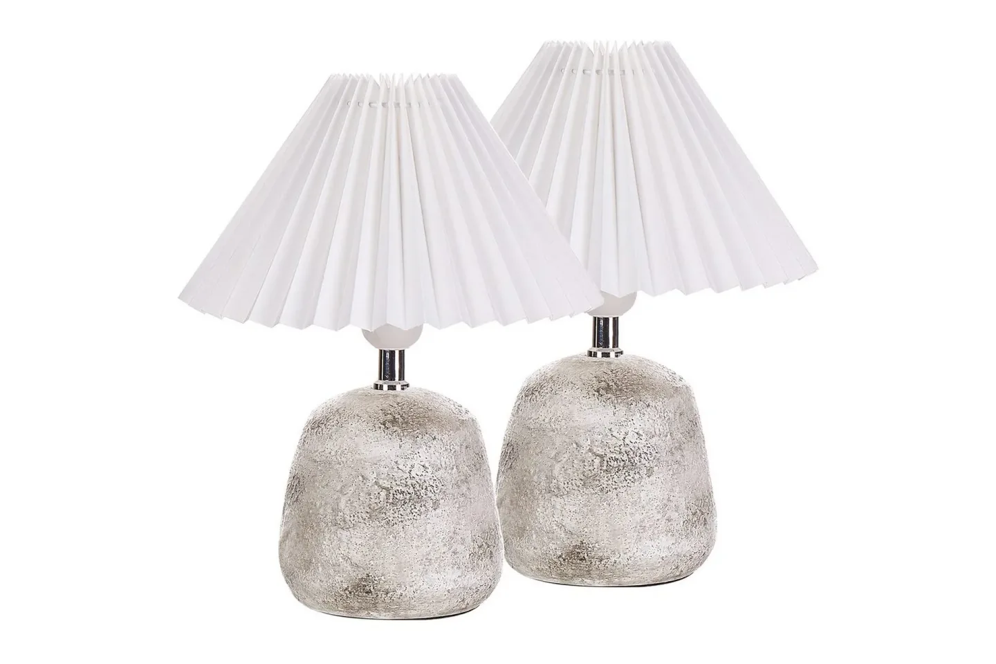 Dovgado Bordslampa 32 cm 2 st E27 - Ljusgrå/Vit