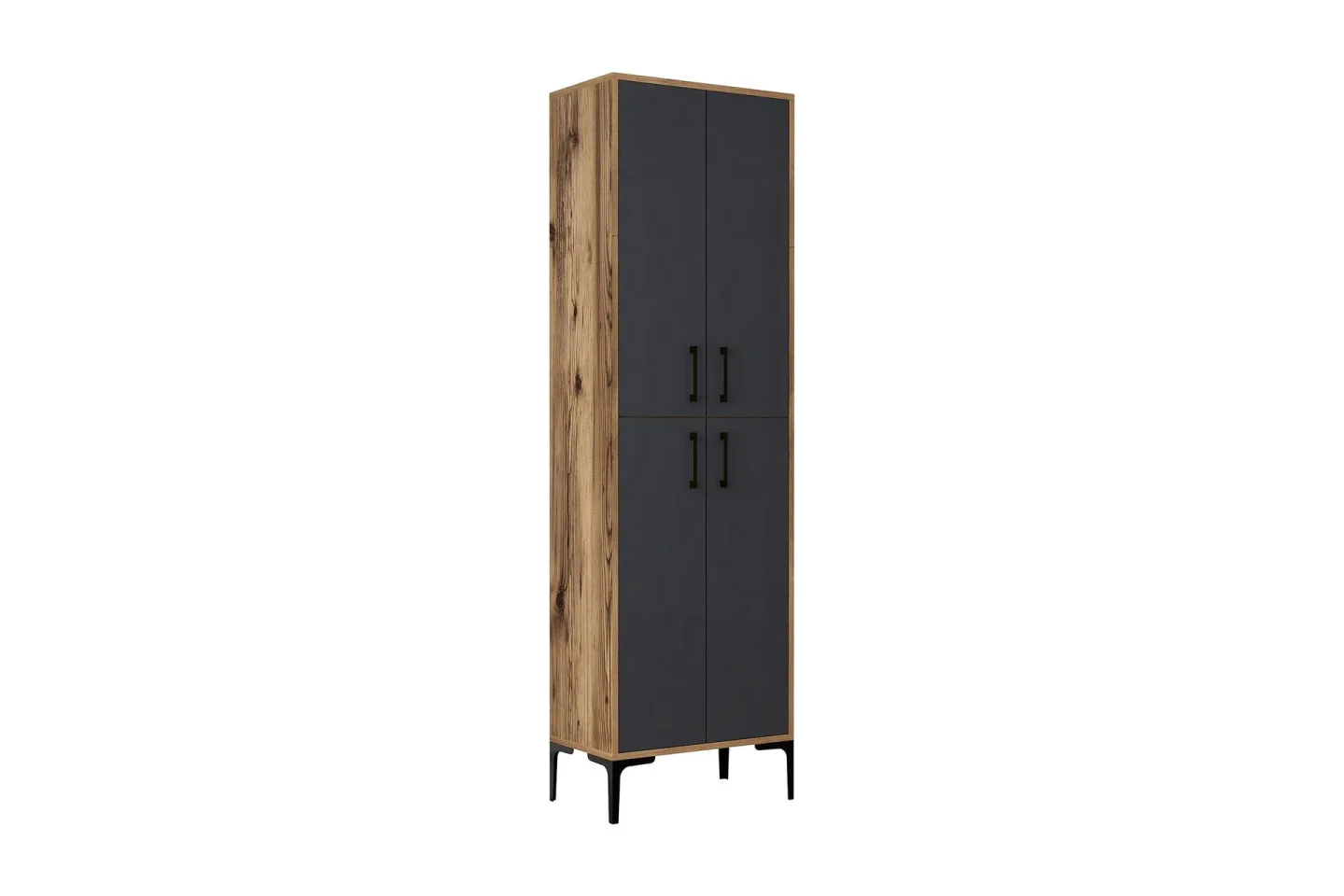 Retzow Highboard 60x35 cm - Mörkbrun/Antracit