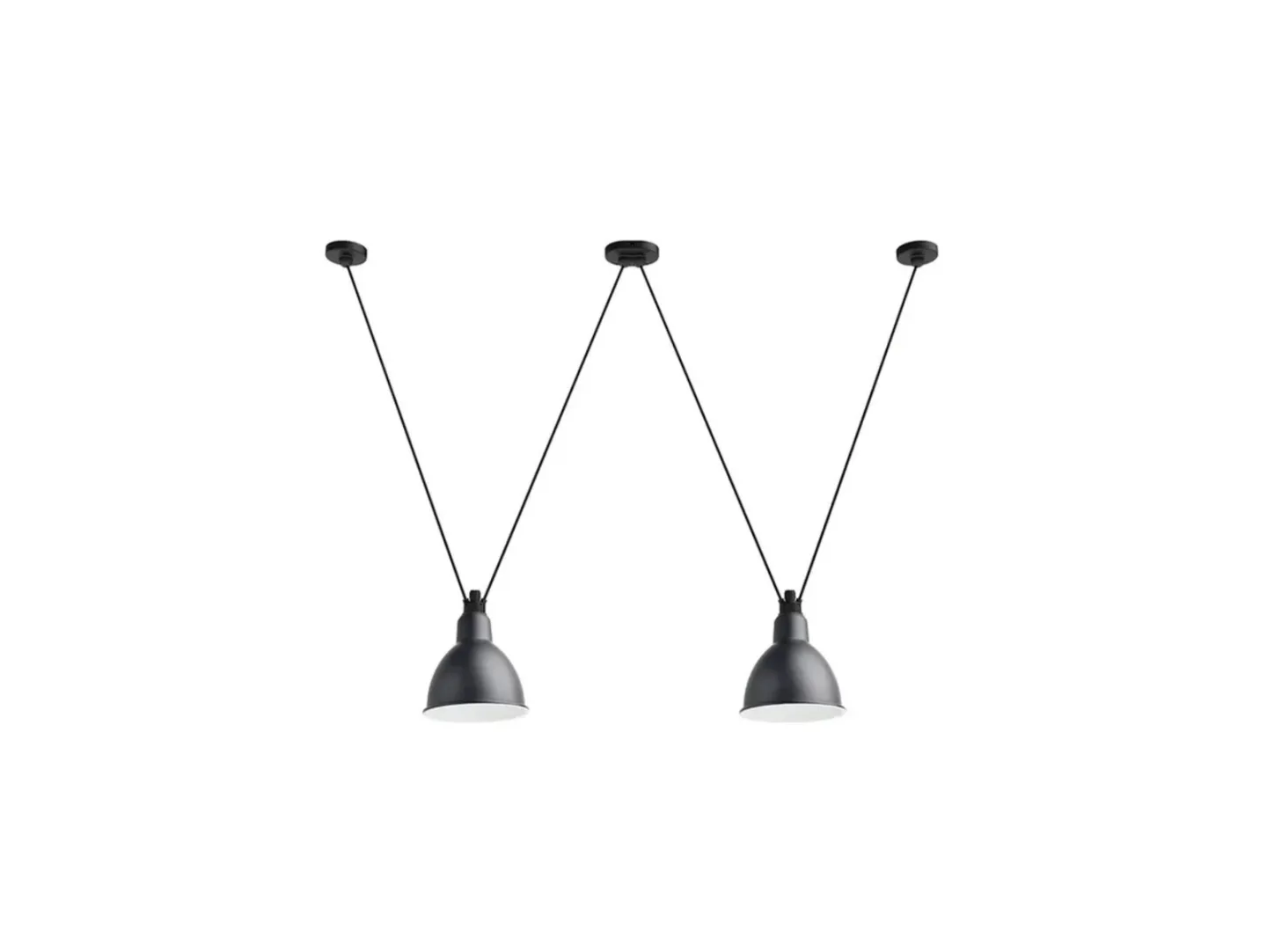 324 XL Pendelleuchte Round Black - Lampe Gras - Wohnzimmer - Metall