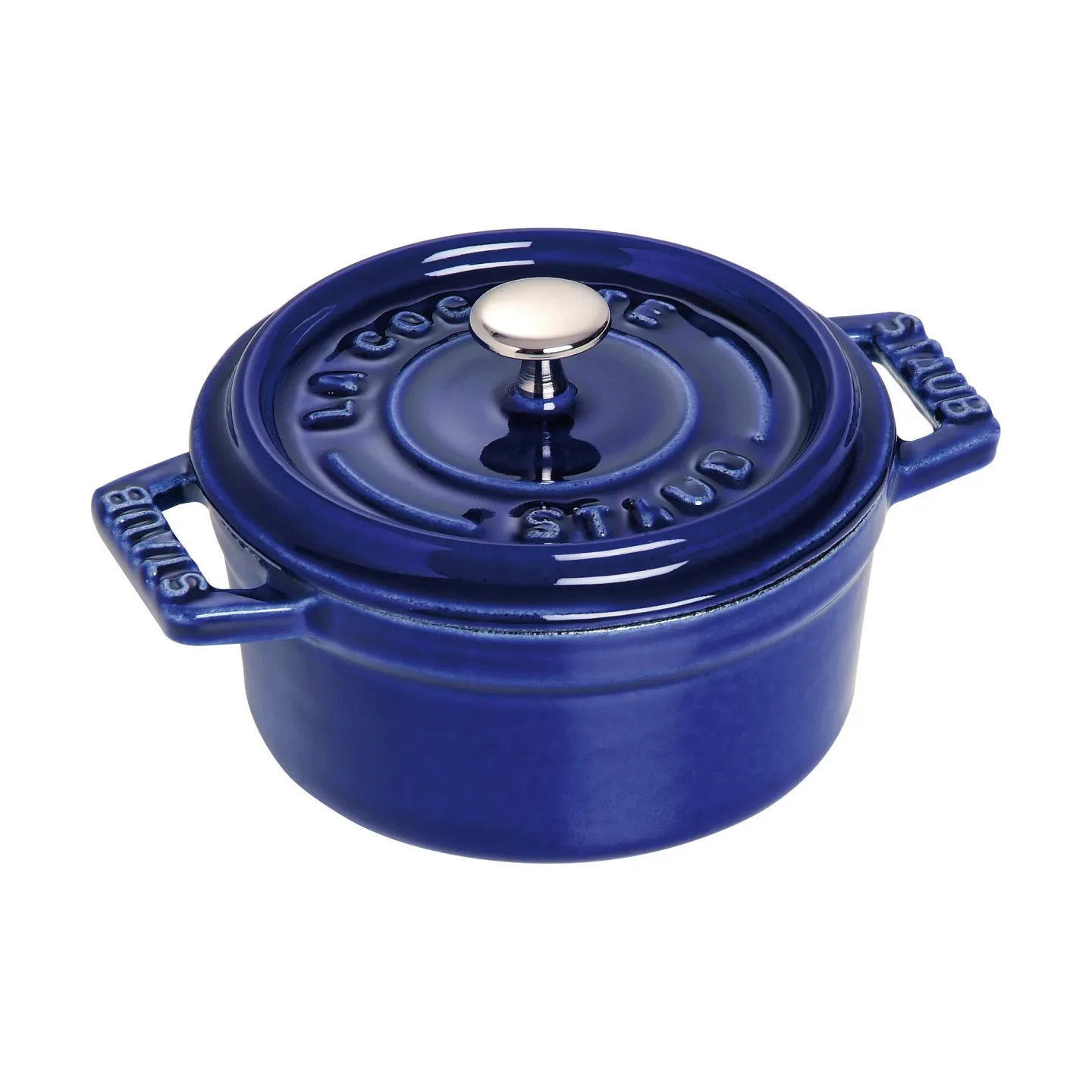 STAUB Staub La Cocotte runder Topf Gusseisen 0,25 L Dunkelblau