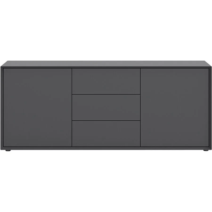 Sideboard Sleek anthrazit MDF B 179 H 73 cm