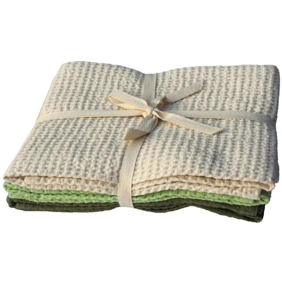 MyDeal Geschirrtuch Olivia Offwhite/mint/grün Einfarbig Baumwolle 50 x 70 cm