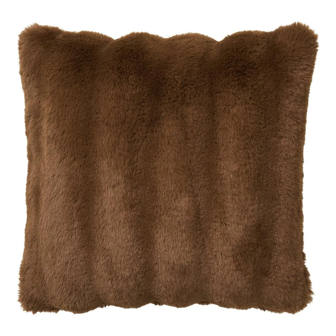 Lærke Dekokissen 45×45cm Kunstfell braun.