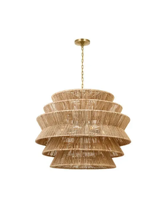 Antigua XL Drum Chandelier Natural Abaca