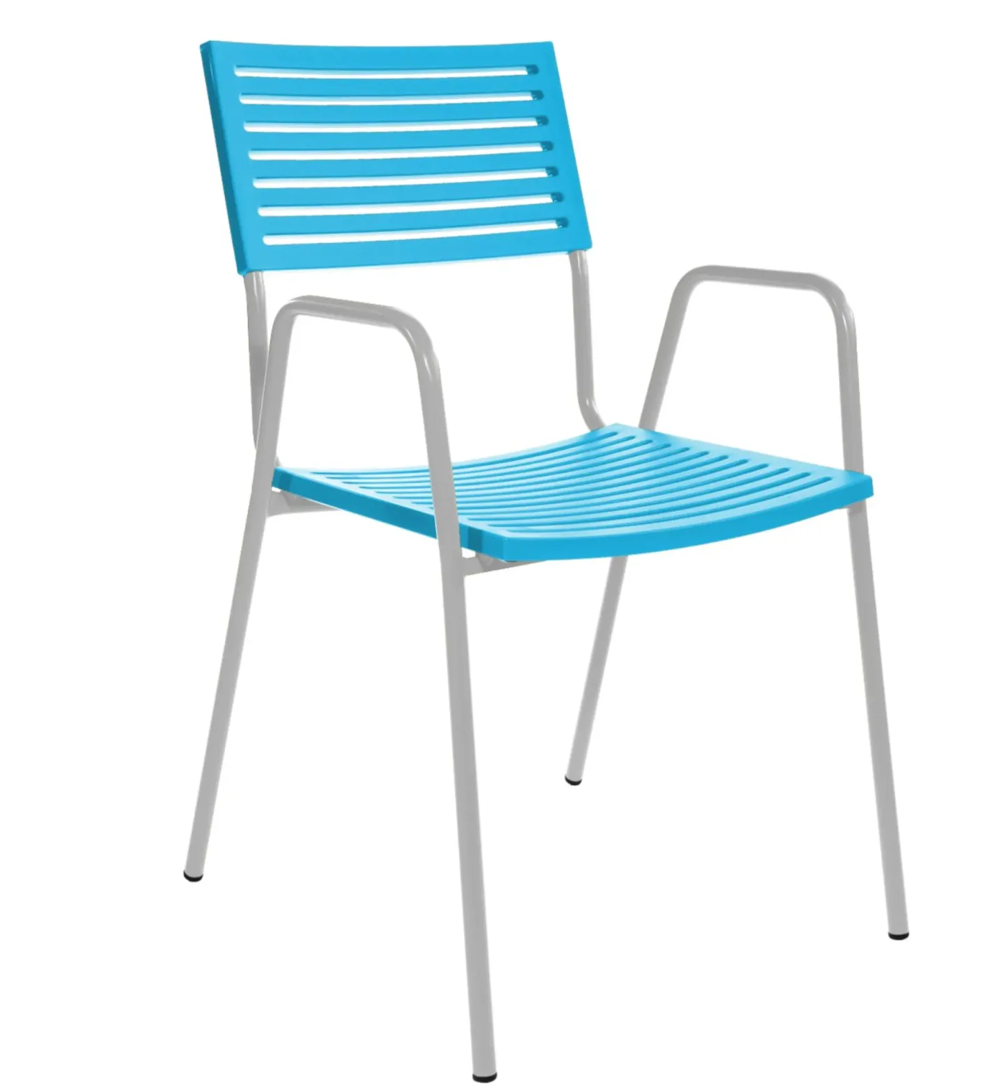 Schaffner Gartenstuhl Lamello m. Lehne Blau | Schubiger Möbel