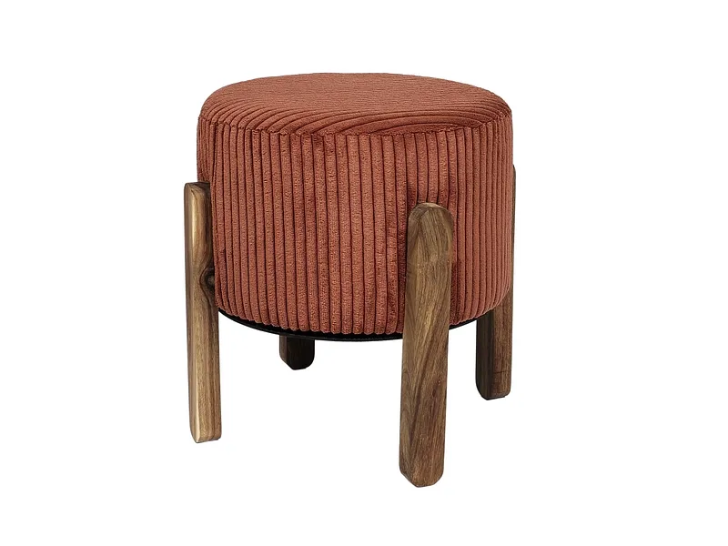 Hocker HOME DECO FACTORY ALORA 35x35x35cm polyester terrakotta