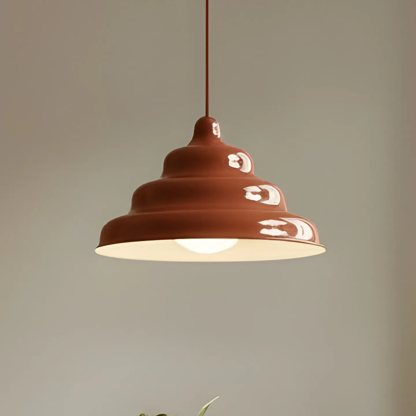 Fala Hängeleuchte, rot, Ø 23 cm, Glas - Aldex - Esszimmer - Design - Metall - Einflammig