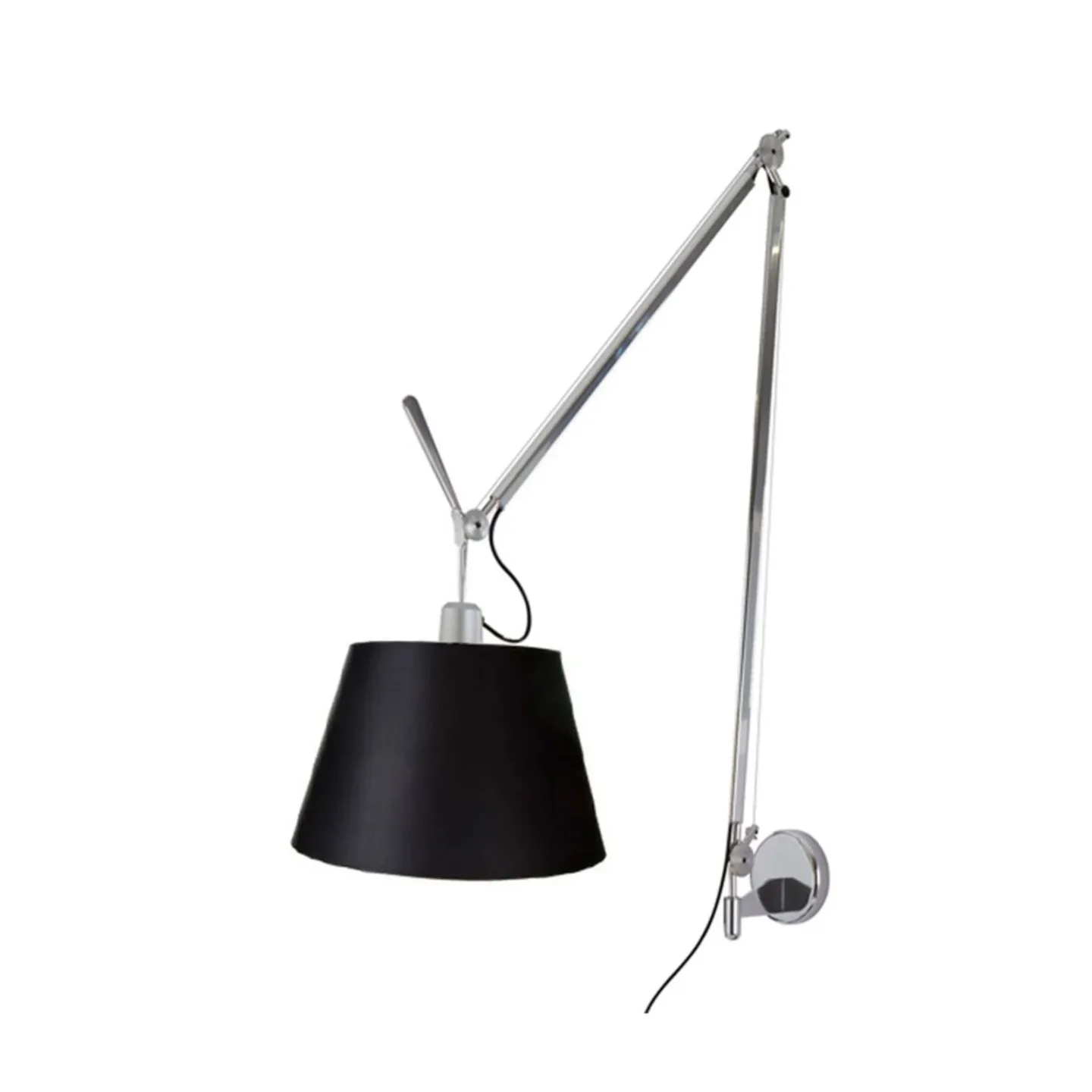 Tolomeo Mega Vägglampa m/Dimmer Alu/Svart - Artemide - Vardagsrum - Aluminium