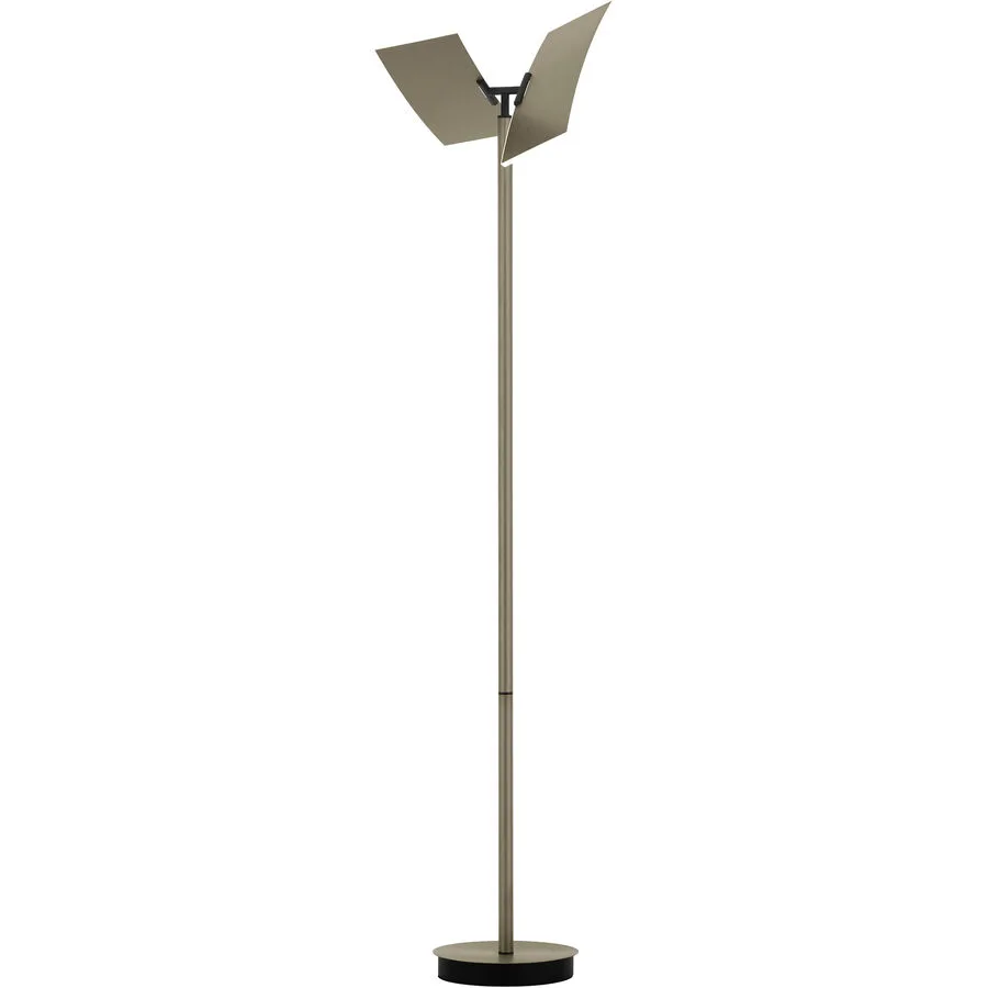 Stehlampe Twice Bronze Aluminium/Eisen 185 cm - LED - Lichtfarbe: Extra warmweiss - Helles Neutralweiss - LED Energiesparlampen