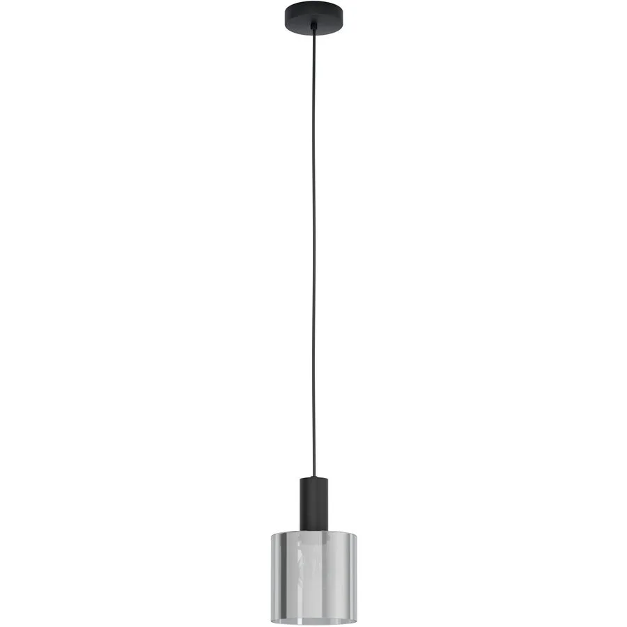 Eglo Pendellampe Gorosiba Schwarz/Transparent Stahl/Glas 0 cm 0 cm - Material: Glas/Stahl