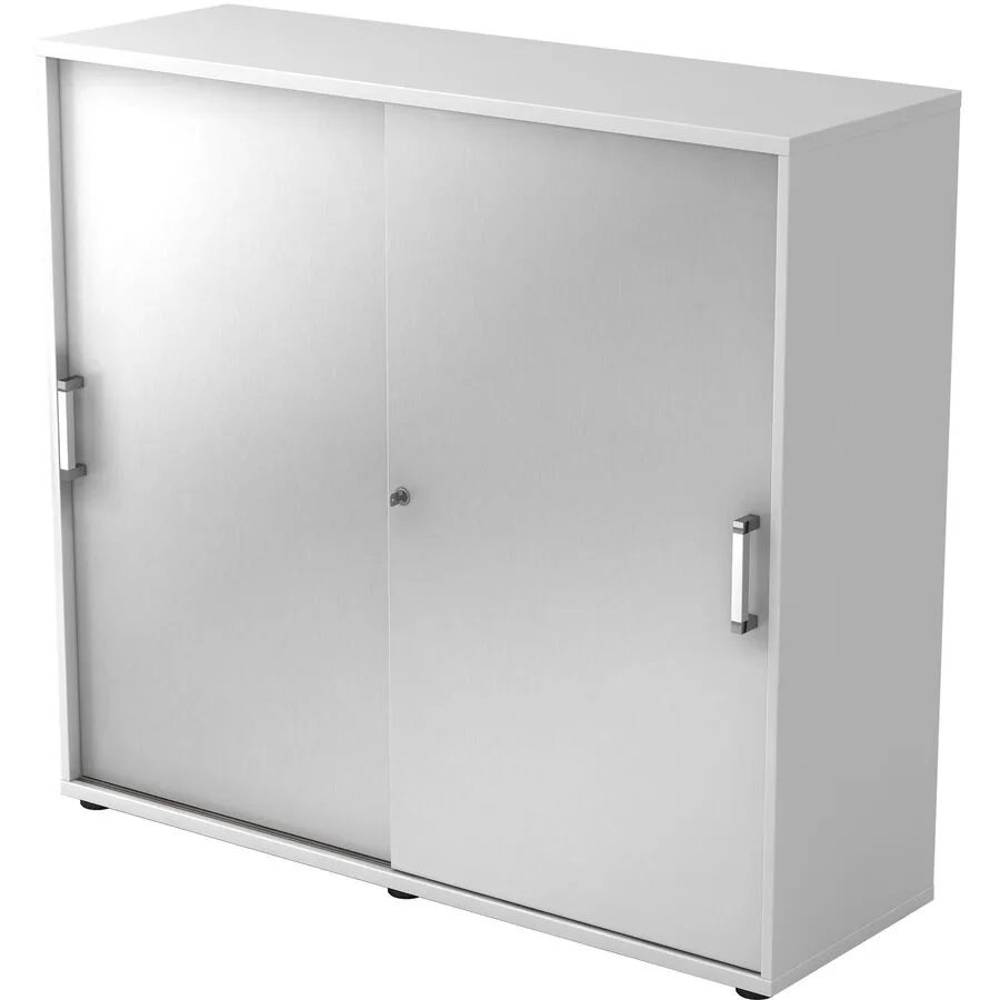 Aktenschrank Office Silber, Weiss Holzwerkstoff B 120 H 110 cm