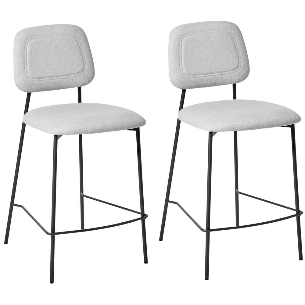Barstol Duette 2-pack - Grå, svart