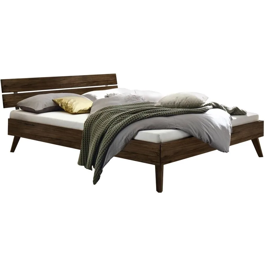 Hasena Bett Antonello Braun Holz 90 x 200 cm - Farbe: Nussbaum