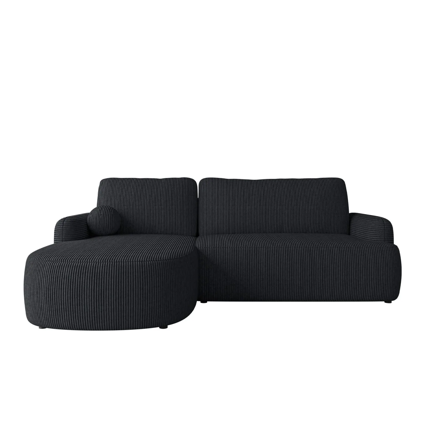 Branrel 3-sits Soffa med divan - svart