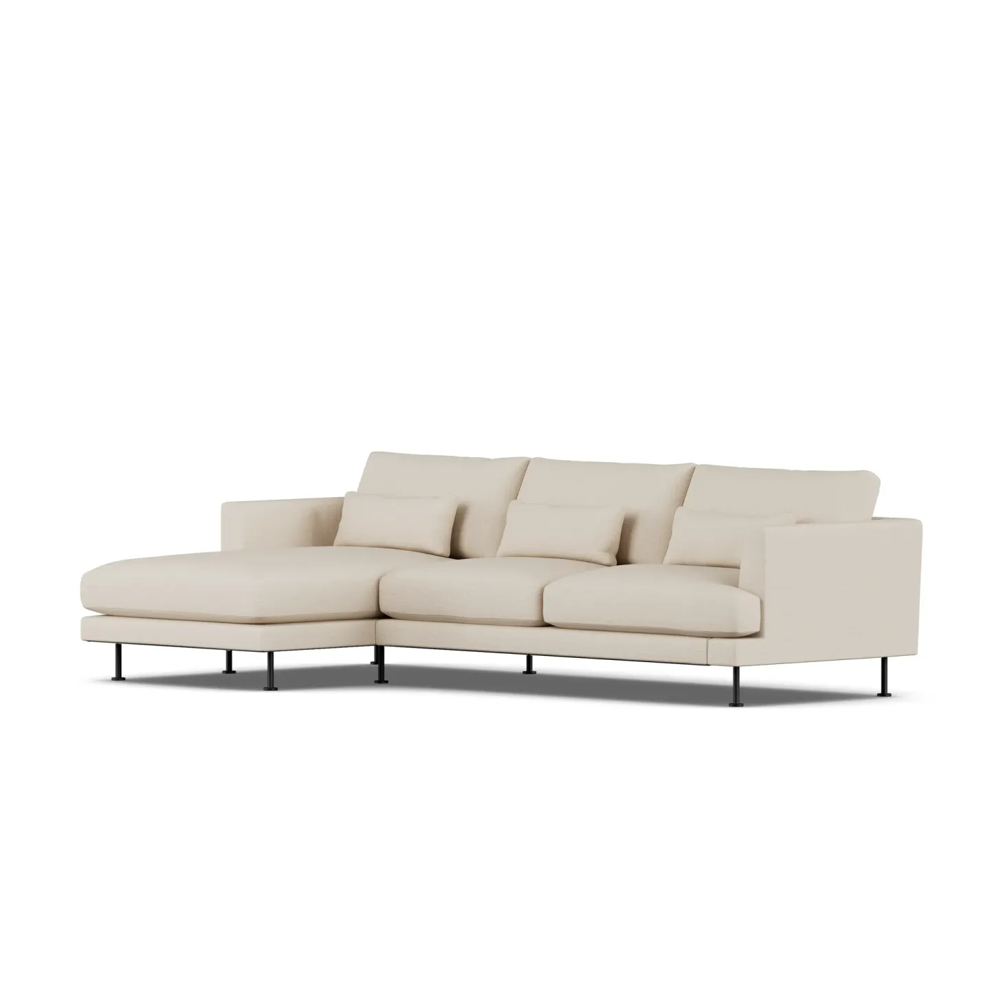 1898 Bredhult Sofa Same Beige 6670-Schwarzer Stahl, 2,5-sitzig C2