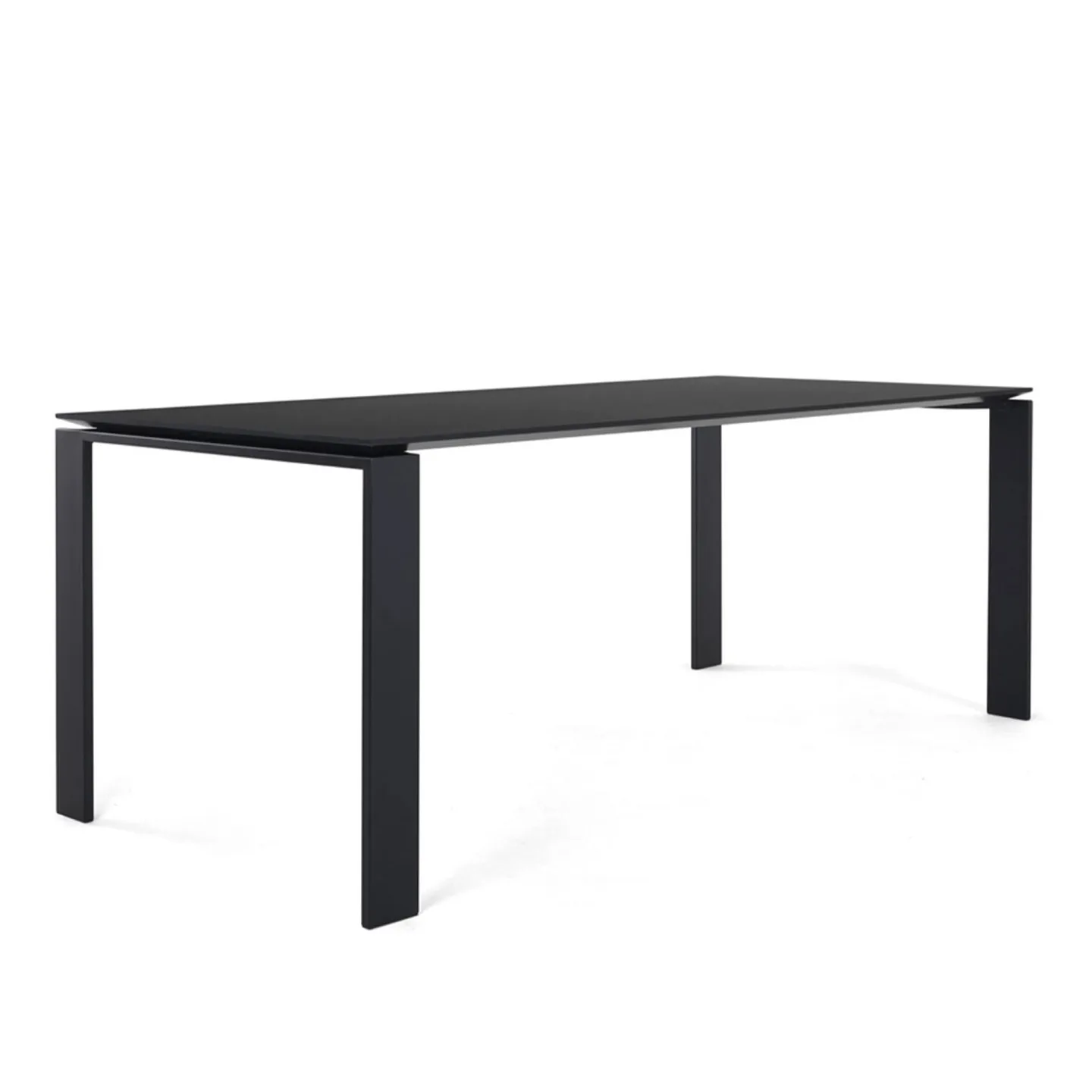 Kartell - Four Table Marble Finish 190x90 Black/Black - Matbord - Ferruccio Laviani - Svart - Metall/Sten
