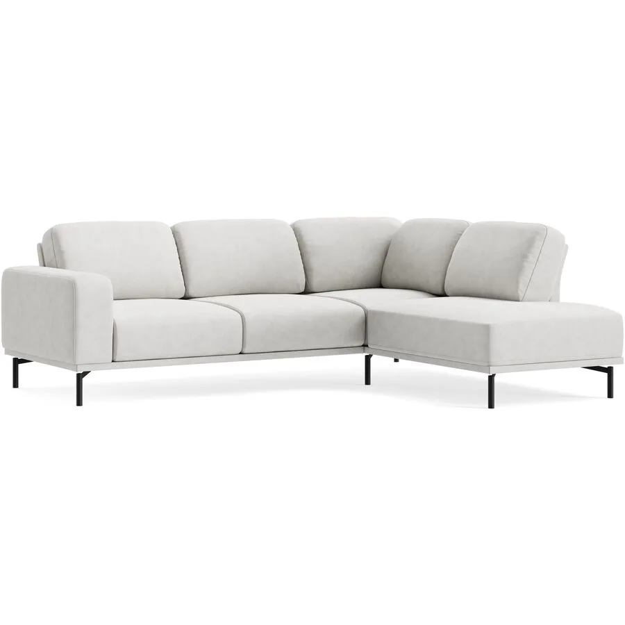 Ecksofa Maja Beige Stoff 249 cm 207 cm - Farbe: BROOKLYN - 4 sand - Möbel Konfigurator: Traummöbel individuell zusammenstellen
